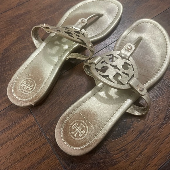 Tory Burch Gold Sandals - Picture 1 of 4
